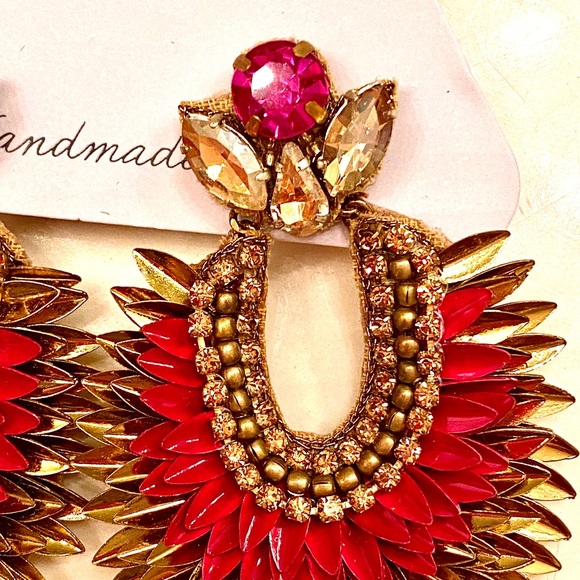 NWT Deepa Gurnani Crystal Lotus Petal Chandeliers - Picture 11 of 15